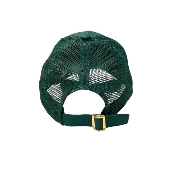 Celine Cap Hat Green White Gold Triomphe Mesh Cap Baseball Cap Cotton main image 5